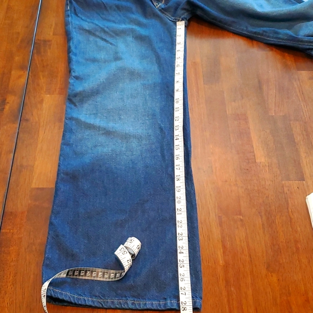 Pilcro Dark Blue Flare & Wide Leg Jeans - Picture 12 of 12